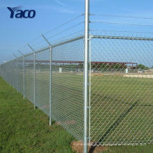 Clôture galvanisée en usine de lien de chaîne 8ft haut pour des terrains de baseball